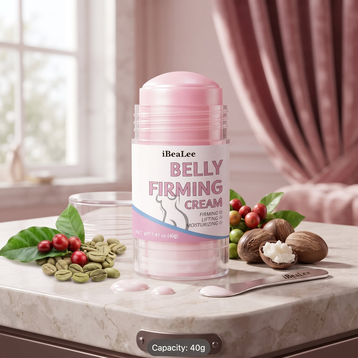 Belly Firming Cream Stick – Caffeine, Shea Butter, Jojoba Oil & Hyaluronic Acid | Lift, Tighten & Moisturise