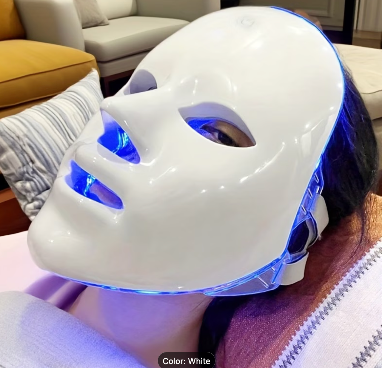 7-Color LED Facial Beauty Mask – Portable Light Therapy Skincare Device