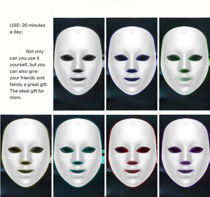 7-Color LED Facial Beauty Mask – Portable Light Therapy Skincare Device