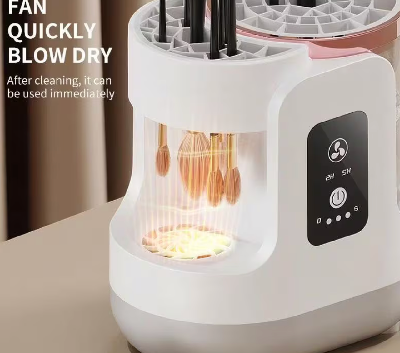 Fully Automatic Makeup Brush Cleaner – Electric Deep Clean & Quick-Dry All-in-One Machine