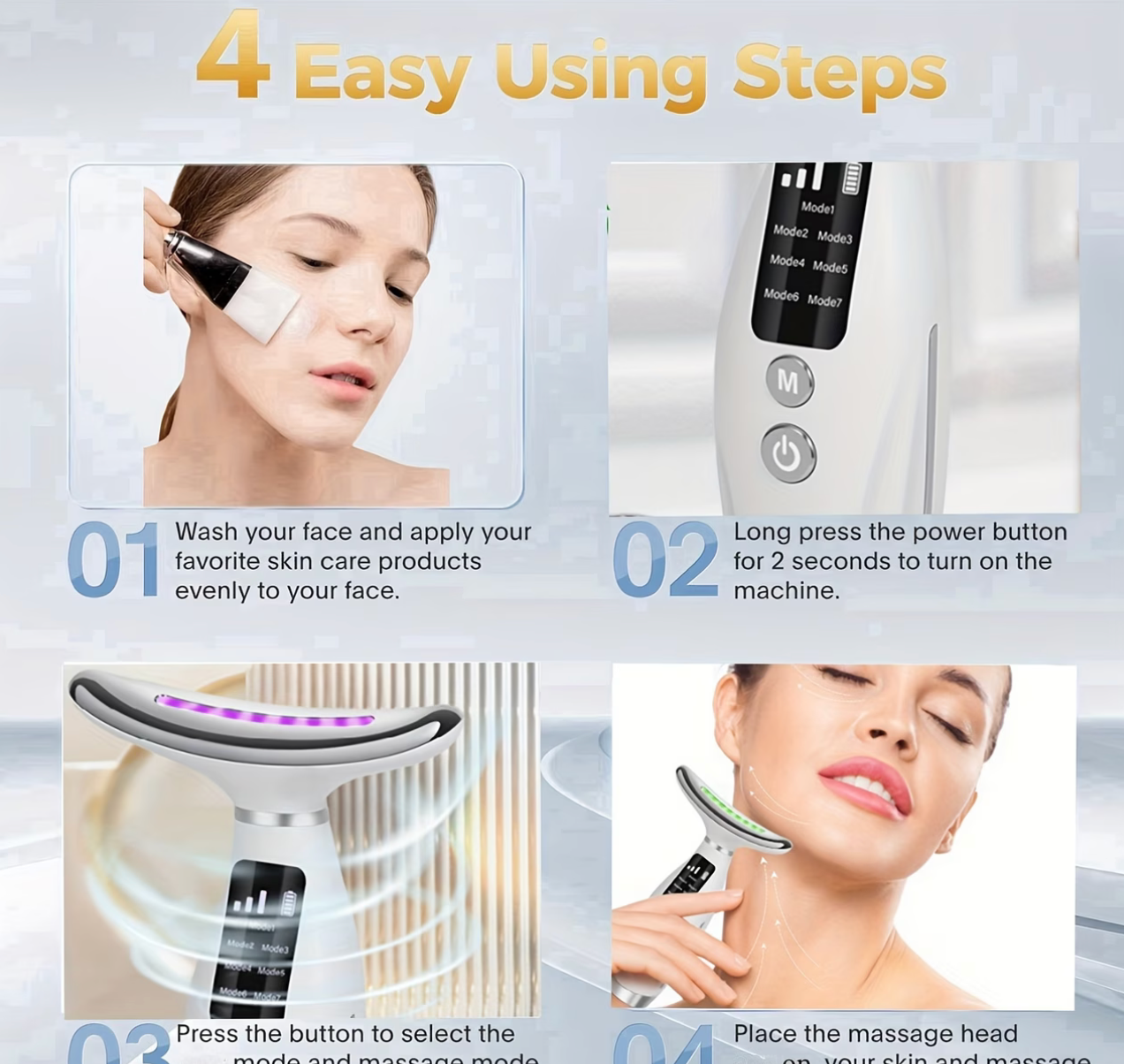 Face & Neck Massager – 7 Modes, USB Rechargeable | The Perfect Gift