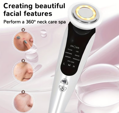 Handheld Facial Lifting & V-Face Beauty Device – LED Light Therapy, Neck & Eye Massager