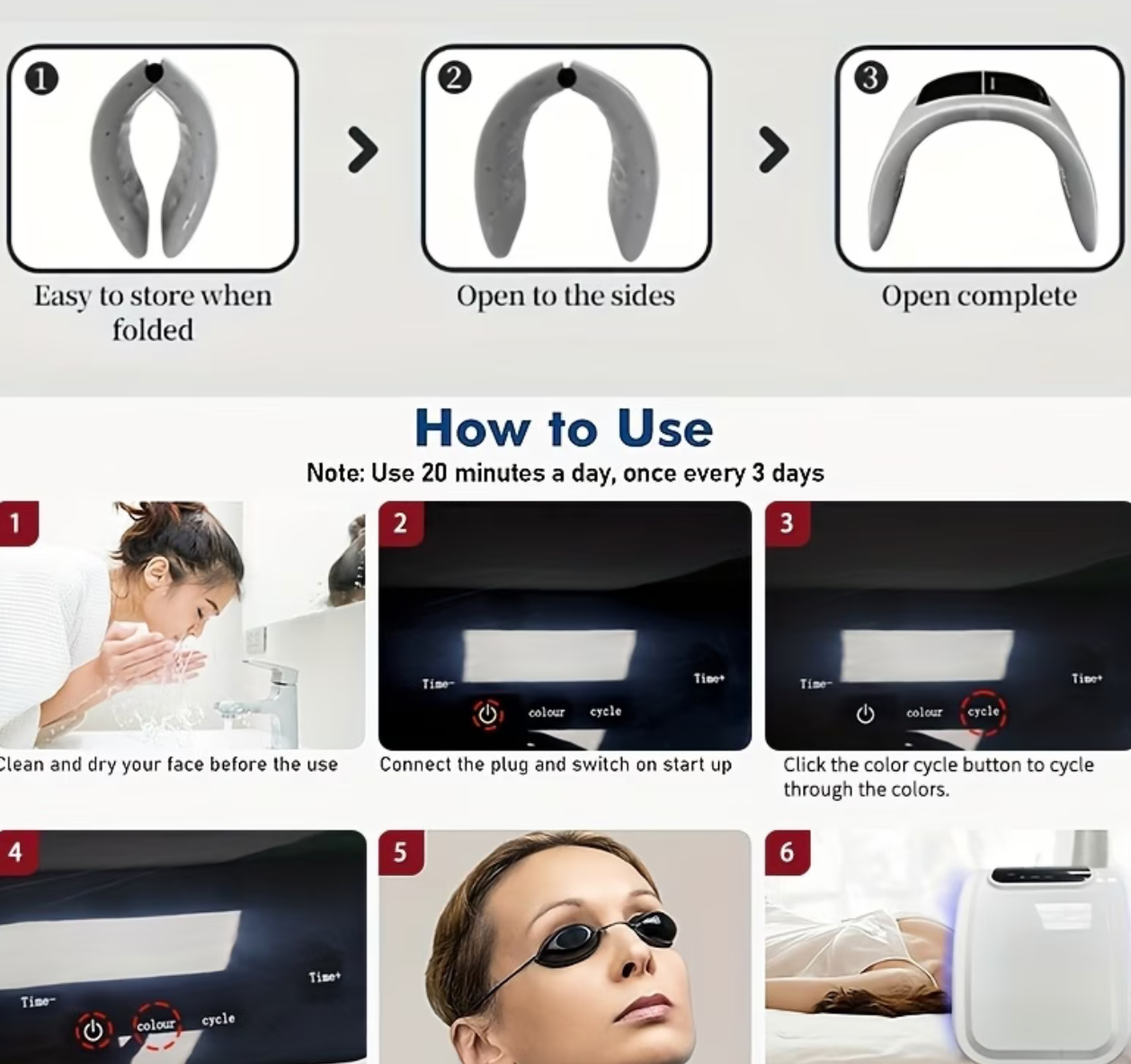 5-in-1 LED Facial Care Device – Neck & Body Beauty Tool