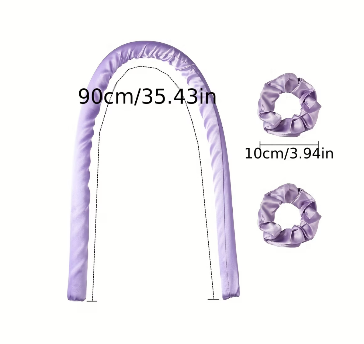 No-Heat Curling Headband Set – Overnight Heatless Curler for Long Hair (3pcs)