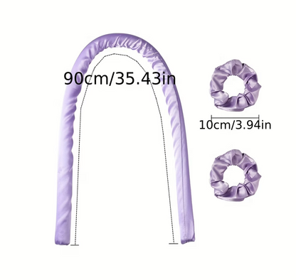 No-Heat Curling Headband Set – Overnight Heatless Curler for Long Hair (3pcs)
