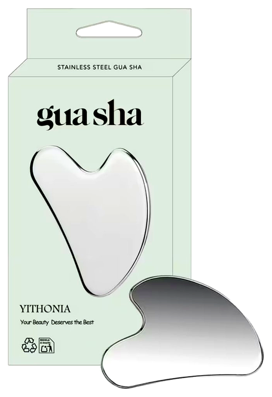 Stainless Steel Gua Sha Facial Tool – Cooling Sculpting Massager for Face & Body