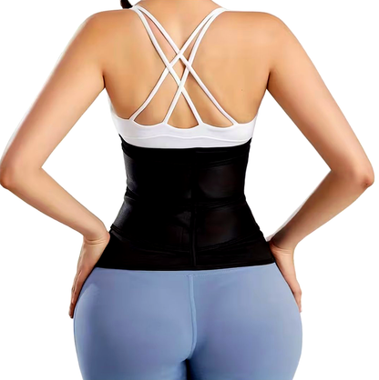 Zipper Waist Trainer with Double Belt – Adjustable Compression Cincher for Women